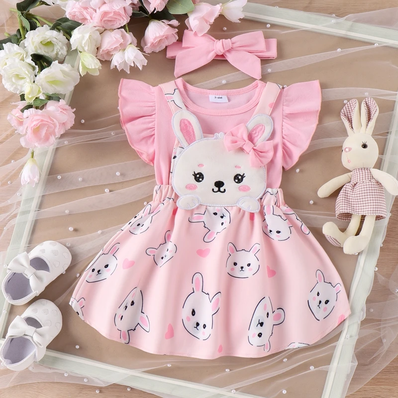 Newborn Infant Girl Easter Outfit Bunny Dress Overall Skirt Ruffle Romper with Headband Girl First Easter Clothing
Newborn Infant Girl Easter Outfit Bunny Dress Overall Skirt Ruffle Romper with Headband Girl First Easter Clothing