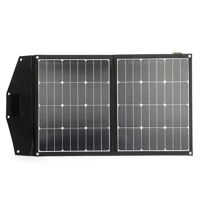 

Factory Direct High Efficiency Fold Up 80W 19.8V 18V Sunpower Cells Portable Folding 12v 90w Solar Panel charger