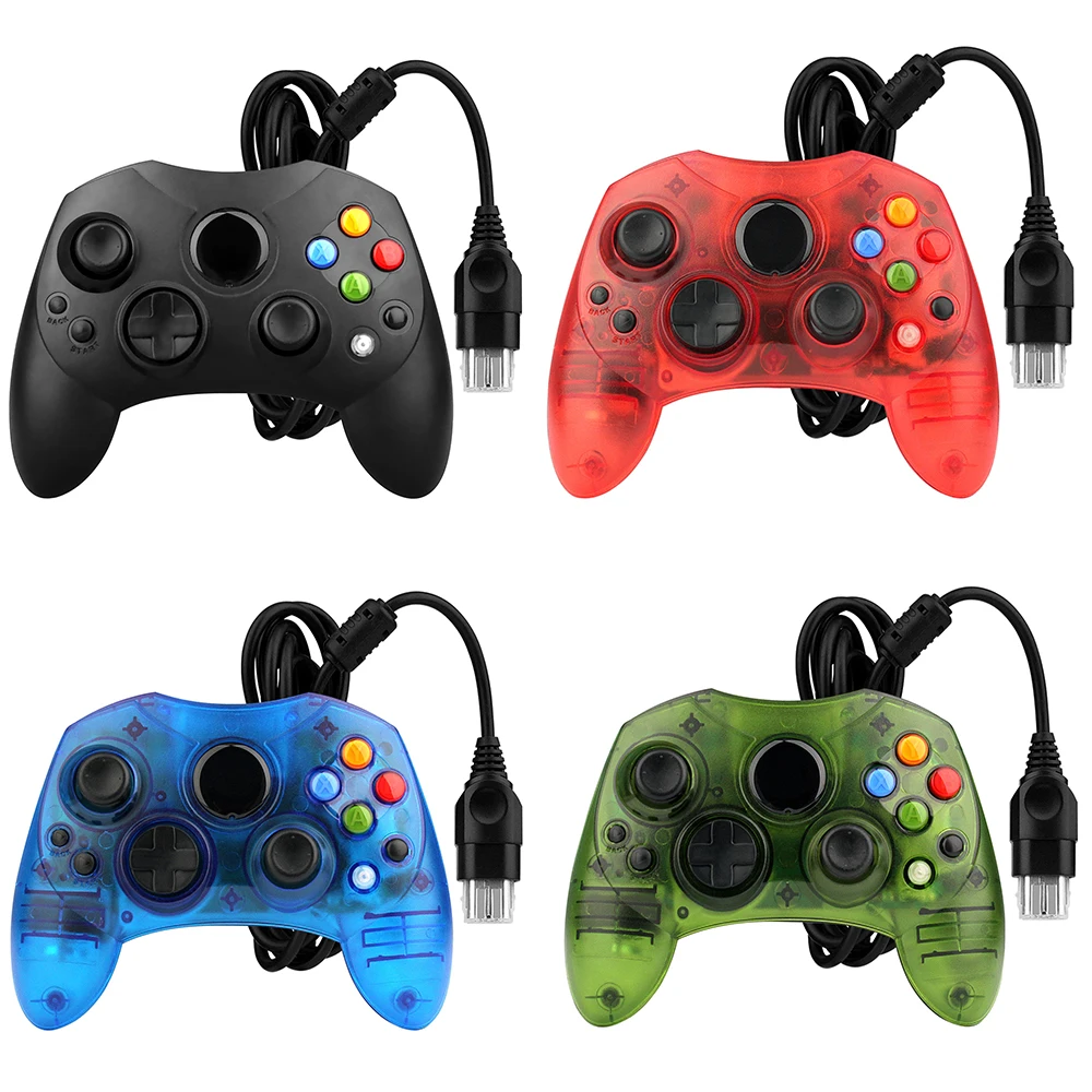 

OSTENT USB Wired Game Controller for Microsoft Xbox Old Generation Transparent Wired Gamepad Joystick for Xbox