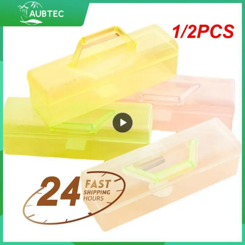 

1/2PCS Kitchen Storage Boxes Transparent With Lid Noodle Fresh-keeping Box Plastic Household Pasta Container With Lid Portable