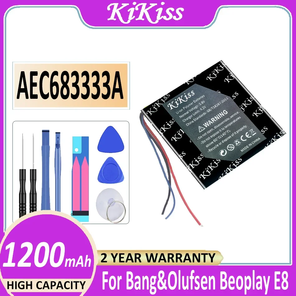 

KiKiss Powerful 1200mAh Battery AEC683333A for Bang&Olufsen Beoplay E8 TWS Bateria