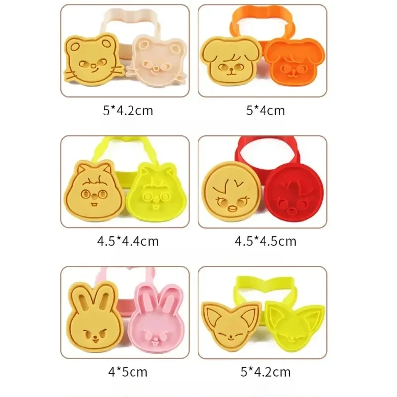 

Kpop Stray Kid Skzoo Cookie Cutter Kawaii Biscuit Mould Cartoon Cookie Cutter 3D Pressable Stamp Kitchen Accessories Baking Tool