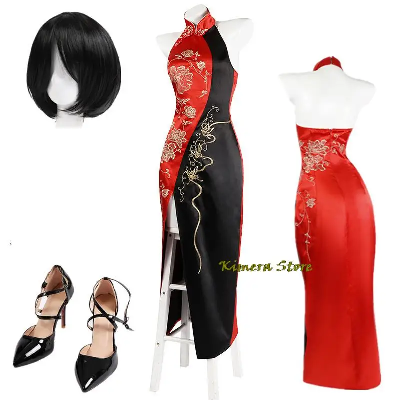 

Resident 4 Ada Wong Evil Cosplay Costume Dress for Girls Women Sexy Outfits Halloween Carnival Disguise Suit for Female Ladies