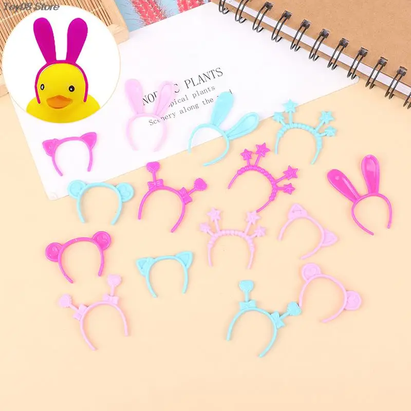 

New 5Pcs Dollhouse Miniature Headband Rabbit/Cat/Bear Ear Head Band Hairpin Doll Mini Hairwear Hair Accessories for 30cm Doll