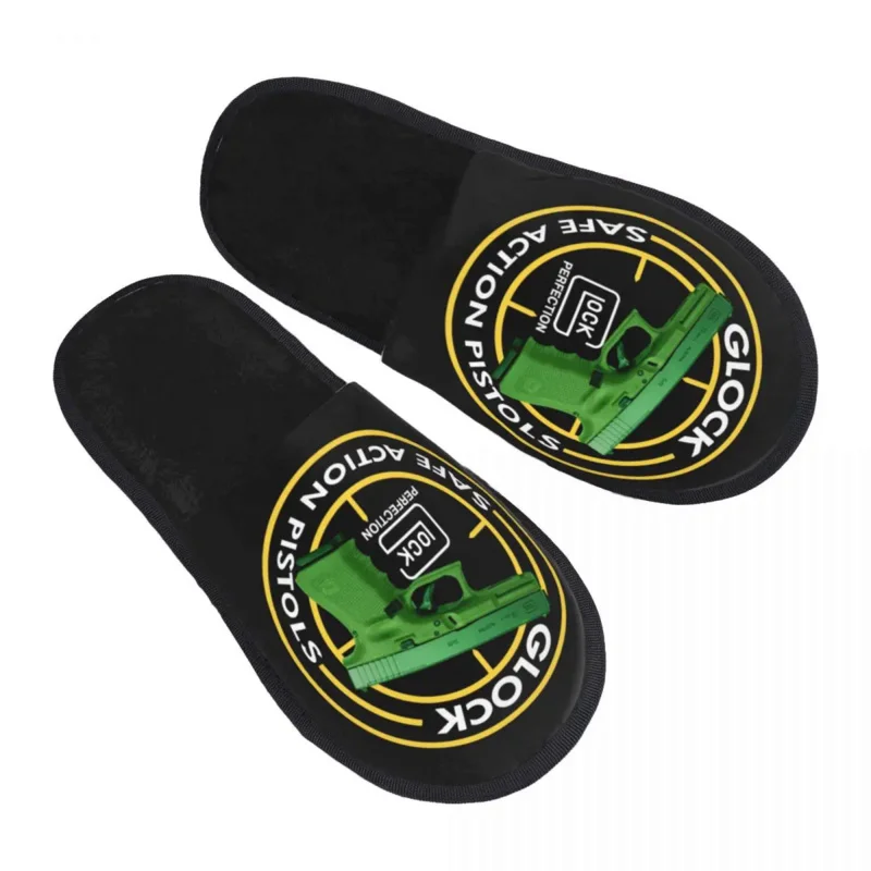 Cool Glock 19 Guest Slippers for Hotel Women Custom Print USA Handgun Pistol House Slipper
Cool Glock 19 Guest Slippers for Hotel Women Custom Print USA Handgun Pistol House Slipper