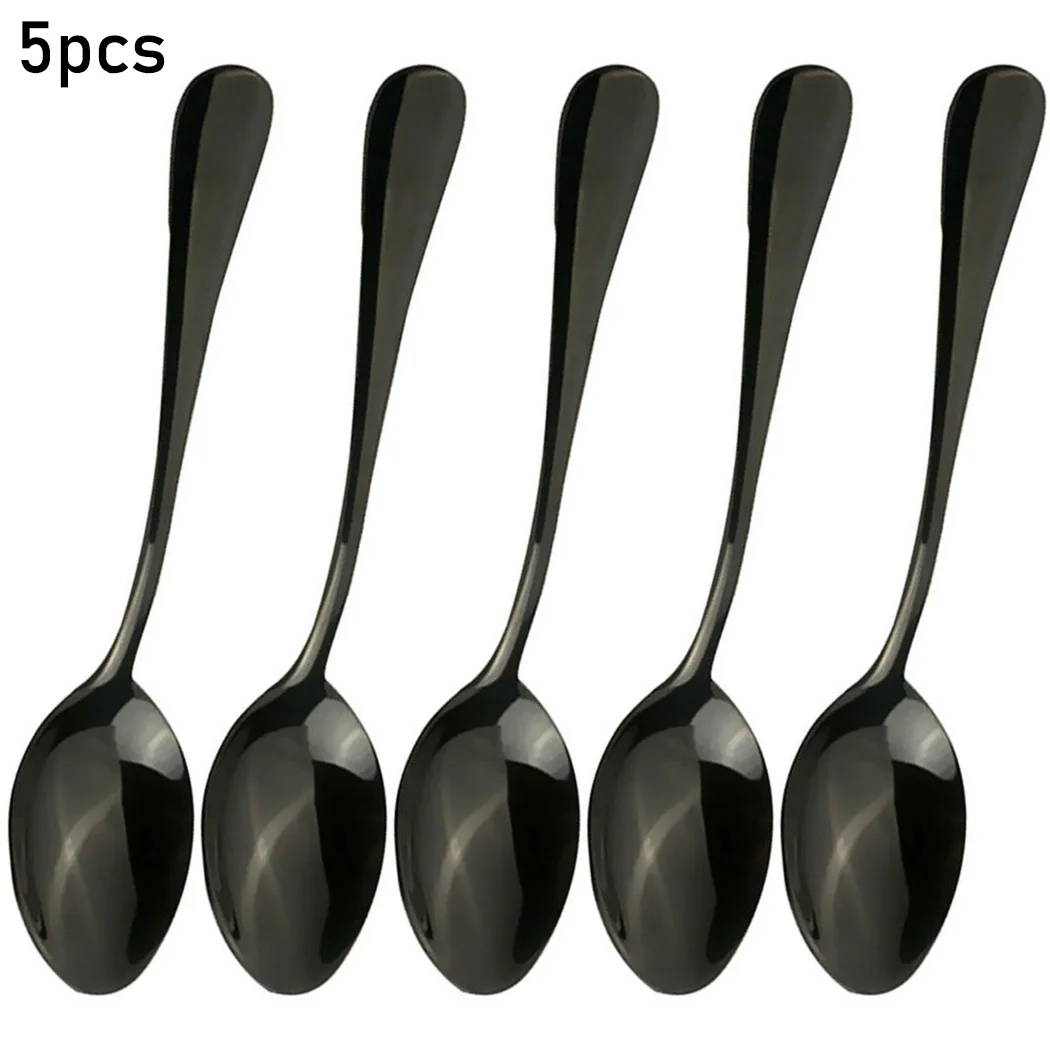 Tea Spoons Pack Restaurants Set Stainless Steel Teaspoon Teaspoons Tools 5pcs Black Coffee Home Ice cream Parts
Tea Spoons Pack Restaurants Set Stainless Steel Teaspoon Teaspoons Tools 5pcs Black Coffee Home Ice cream Parts