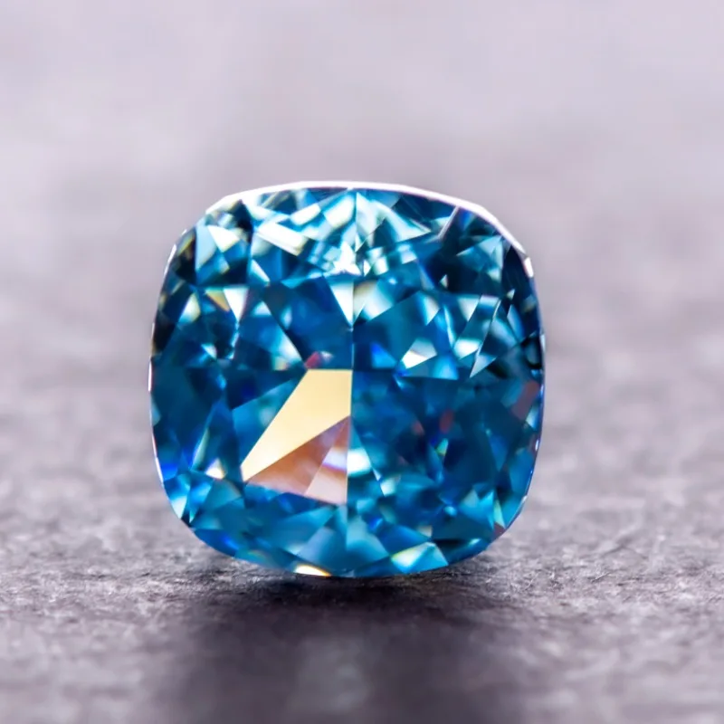 

Cubic Zirconia Cushion Shape Fancy Blue Color 4k Crushed Ice Cut Charm Beads for DIY Jewelry Making Earings Necklace Materials