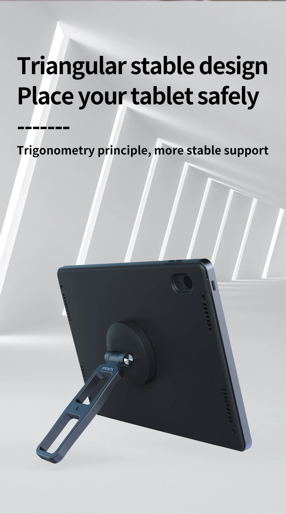 magnetic iPad handheld stand with wireless charging