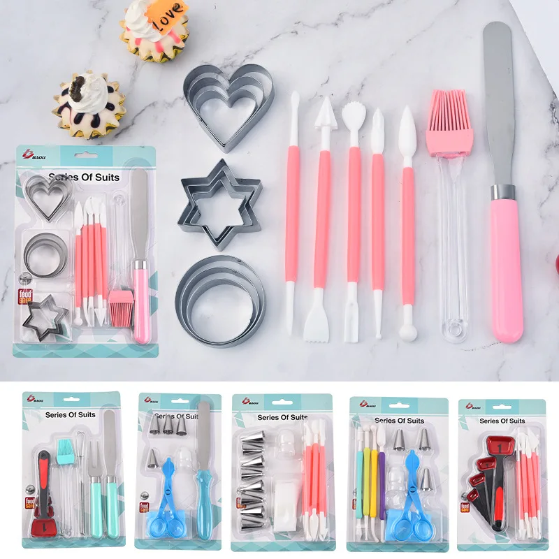 Multifunctional Baking Set Carving DIY Making Tools Cake Cream Scraper Cookie Mould Piping Mouth Set Cake Decoration Accessories
Multifunctional Baking Set Carving DIY Making Tools Cake Cream Scraper Cookie Mould Piping Mouth Set Cake Decoration Accessories