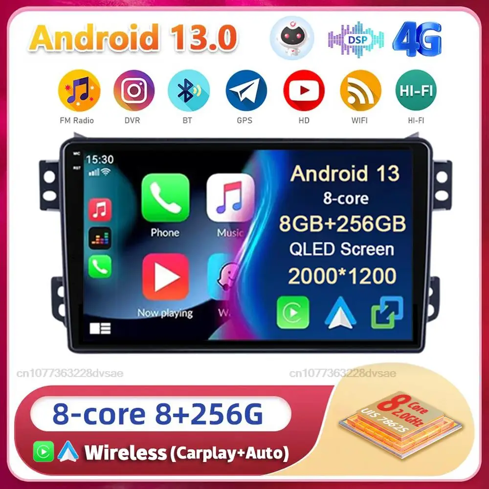 

Android 13 Carplay WIFI+4G For OPEL Agila SUZUKI Splash Ritz 2008-2014 Car Radio GPS Multimedia Player Stereo Head Unit 2din DSP