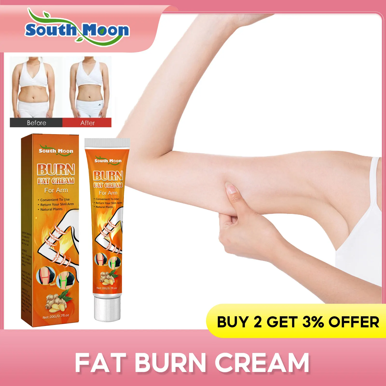 

Slimming Cream Thin Arm Leg Belly Shaping Firming Anti Cellulite Reduce Tummy Fat Loss Weight Ginger Massage Fat Burning Cream
