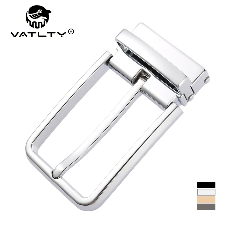 

VATLTY New 35mm Belt Buckle for Men Hard Zinc Alloy Silver Buckle Stylish Business Belt Pin Buckle Male Gift