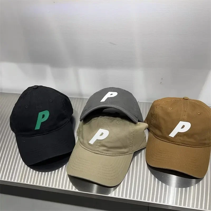 

Retro Baseball Caps Fashion Trendy Brand P Letter Duck Tongue Cap Men's Women's Solid Color Summer Outdoor Sun Visor Beach Caps