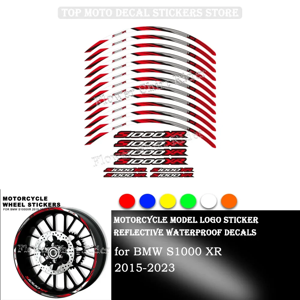 

Motorcycle Wheel Sticker Waterproof Hub Decal Rim Stripe Tape 17 Inches For BMW S 1000 S1000 XR 1000XR 2015-2023 2019 2020 2021