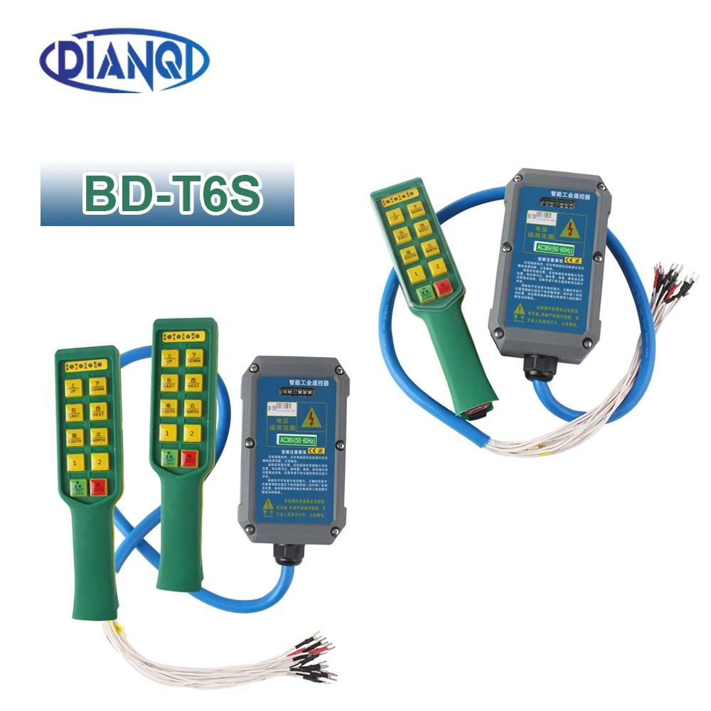 

BD-T8S Wireless Industrial Remote Controller Switches 8 Channels Keys Direction Button Hoist Crane 12-24V 220V for lift elevator