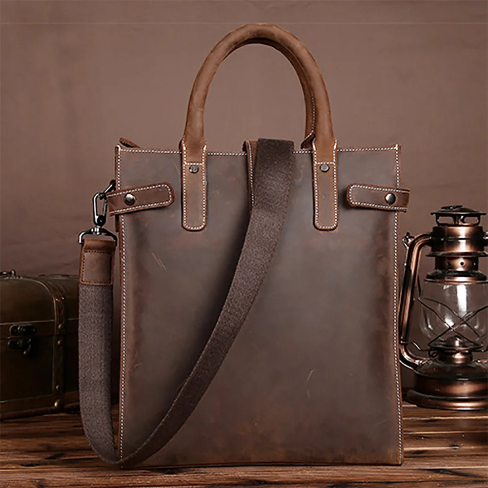 Men Handbag Cross Body Tote Bag Crazy Horse Genuine Leather Business Briefcase Men Tablet Messenger Shoulder Top Handle Bags
Men Handbag Cross Body Tote Bag Crazy Horse Genuine Leather Business Briefcase Men Tablet Messenger Shoulder Top Handle Bags