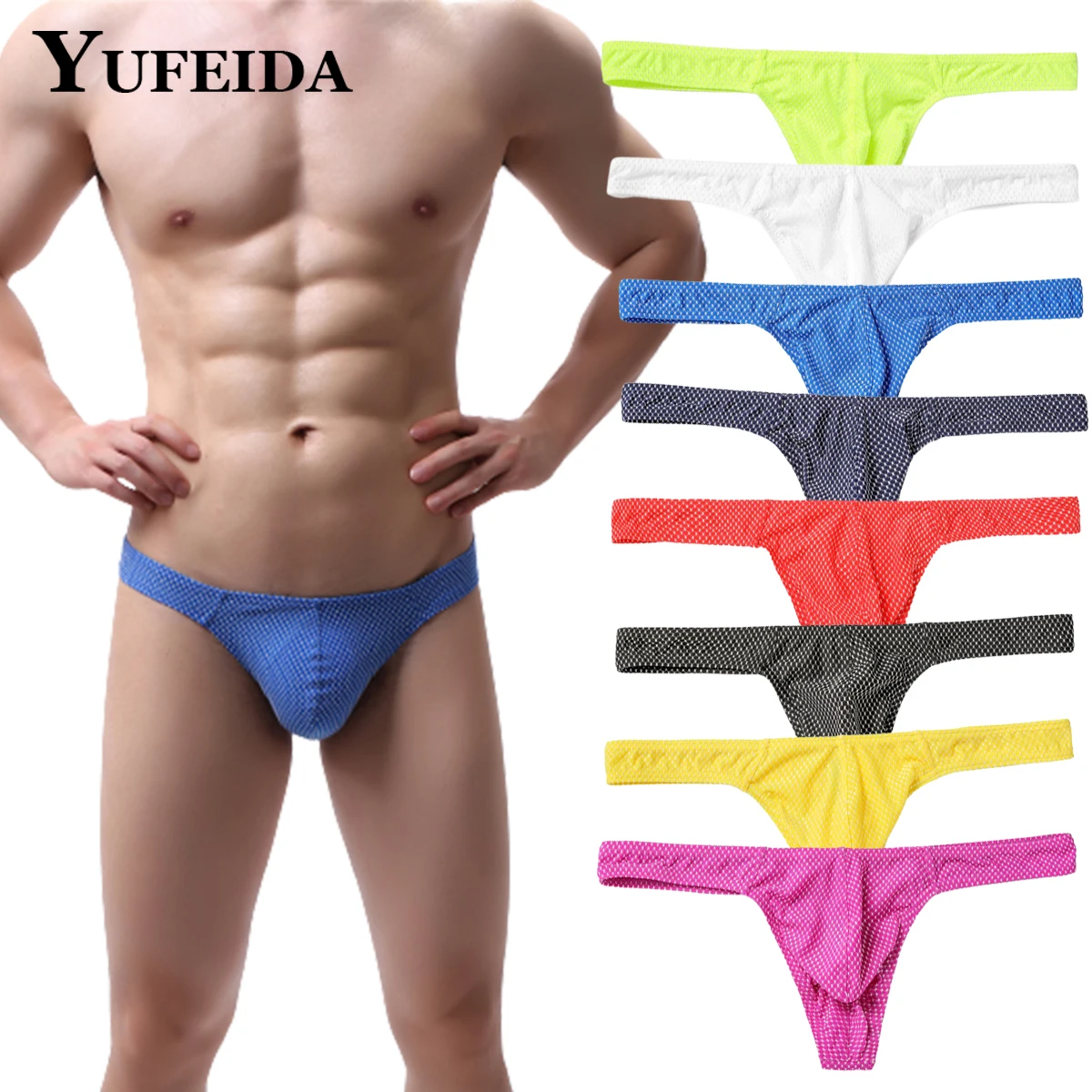 YUFEIDA Men's Sexy Ice Silk Underwear Gay Breathable Thongs and G Strings Briefs Tangas Bikinis Male Thin Quick-drying Panties
YUFEIDA Men's Sexy Ice Silk Underwear Gay Breathable Thongs and G Strings Briefs Tangas Bikinis Male Thin Quick-drying Panties