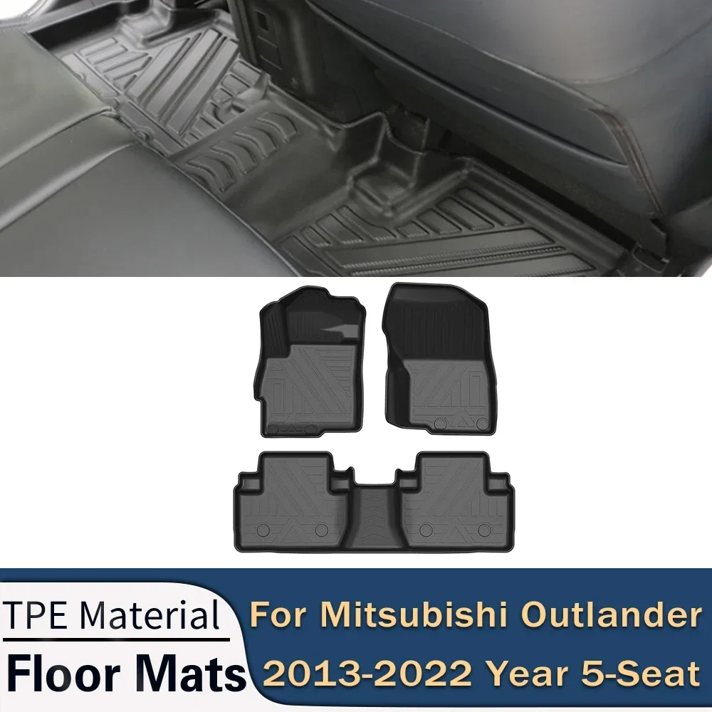 

Для Mitsubishi Outlander 2013-2023 5-местные автомобильные коврики, коврики для ног для любой погоды, коврики без запаха, водонепроницаемые коврики, аксессуары для интерьера