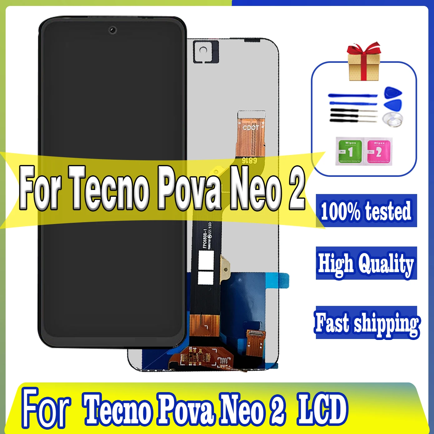 

Digitizer LCD 6.82'' Original For Tecno Pova Neo 2 LG6n Display Touch Screen For Pova Neo2 LCD Assembly Replacement