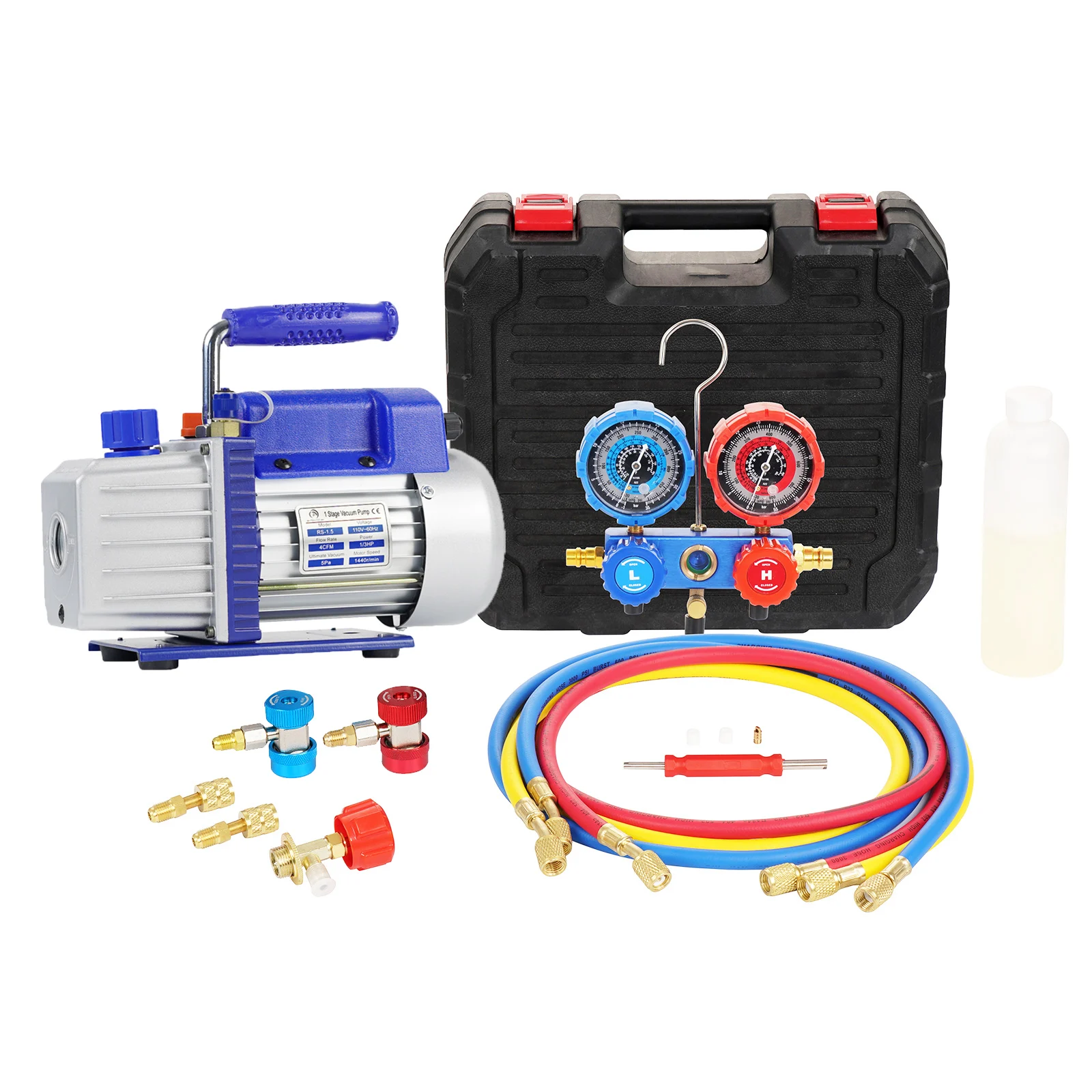 P PBAUTOS 3.5CFM Air Condition Repairing Set 3.5CFM Vacuum Pump And Manifold Gauge Vacuum Pump Set
P PBAUTOS 3.5CFM Air Condition Repairing Set 3.5CFM Vacuum Pump And Manifold Gauge Vacuum Pump Set