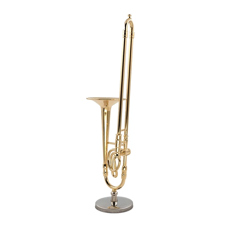 12Cm Miniature Pure Copper Trombone Model With Support Mini Musical Instrument Model With Black Leather Box
12Cm Miniature Pure Copper Trombone Model With Support Mini Musical Instrument Model With Black Leather Box