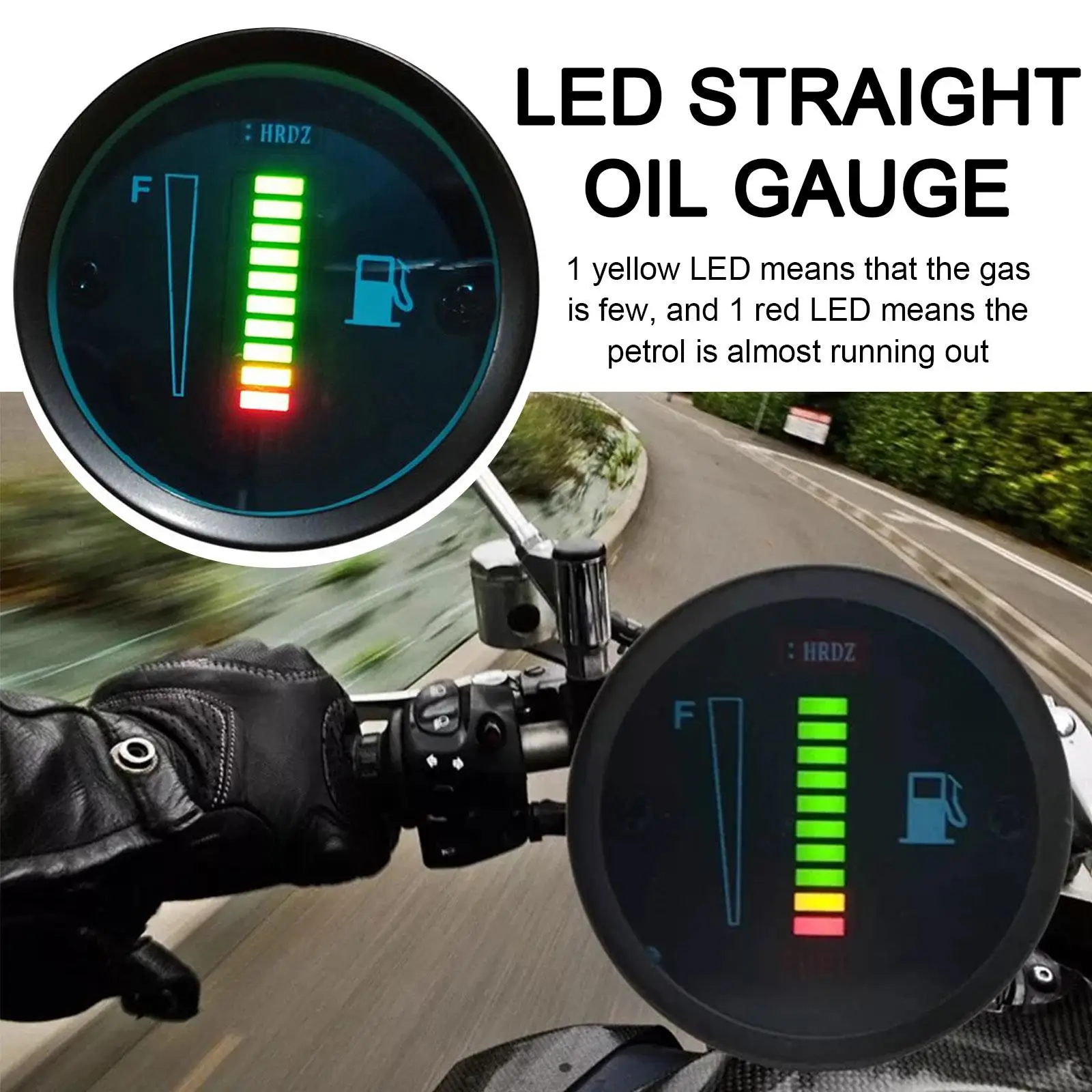 

Universal Car Motorcycle Fuel Level Meter Gauge With LED 2" 52mm 12V Display Light Backlight Z1A6