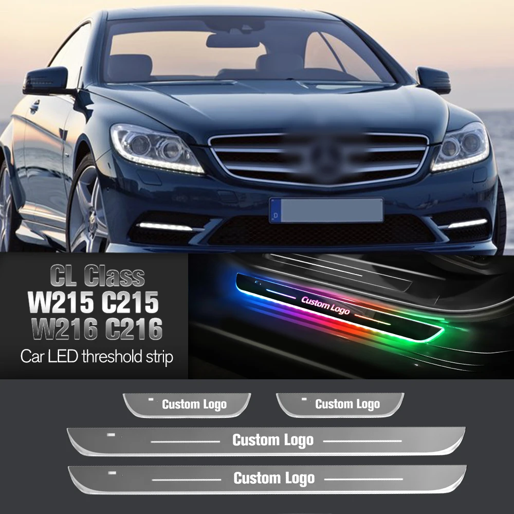 

Car Door Sill Light For Mercedes Benz CL Class W215 C215 W216 C216 Customized Logo LED Welcome Threshold Pedal Lamp Accessories