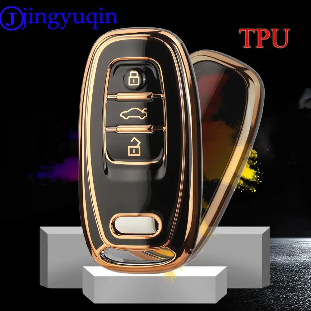 

JYQ Soft TPU Car Remote Key Case Cover For Audi A3 A4 A5 A6 A7 A8 Q3 Q5 Q7 S4 S5 S6 S7 S8 R8 TT Quattro Q3 Q5 Q7 2008-2016