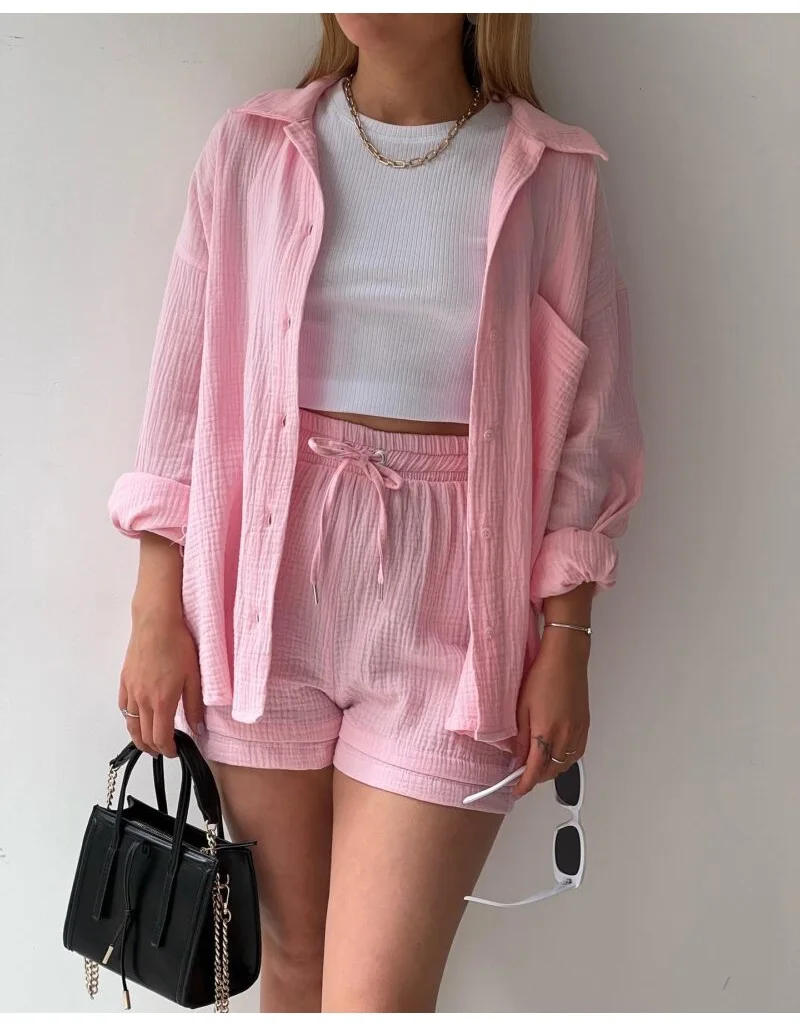 Sommer Kurze Sets Frauen 2 Stück Outfits Rosy Rot Übergroßen Shirt Mit Shorts Set Für Frau Baumwolle Zwei Stück Set für Frauen Shorts Sommer Kurze Sets Frauen 2 Stück Outfits Rosy Rot Übergroßen Shirt Mit Shorts Set Für Frau Baumwolle Zwei Stück Set für Frauen Shorts