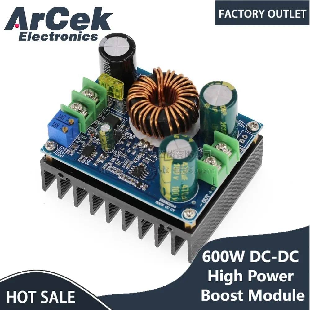 600W Boost Module Power Supply DC-DC Step Up Constant Current Voltage 9v-60V To 12v-80V 48V 72V Booster Converter
600W Boost Module Power Supply DC-DC Step Up Constant Current Voltage 9v-60V To 12v-80V 48V 72V Booster Converter
