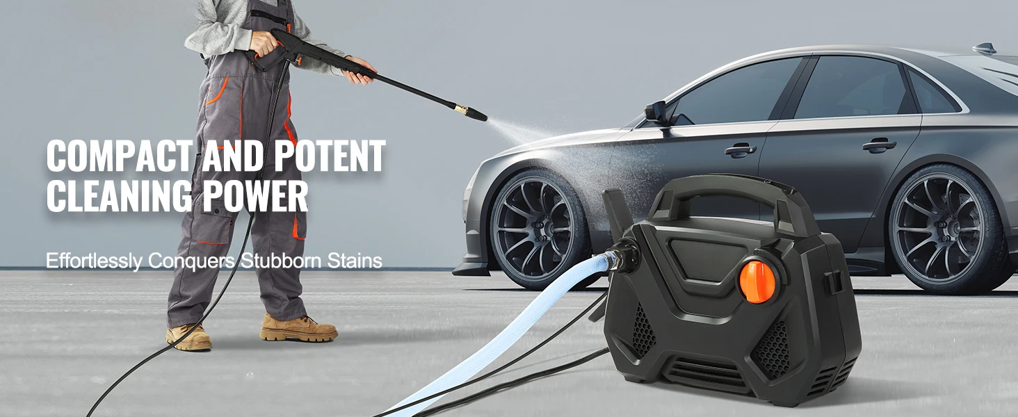 Electric Pressure Washer 2150-Psi 1.85-Gpm Foam Cannon High-Pressure With 5 Different Nozzles 2