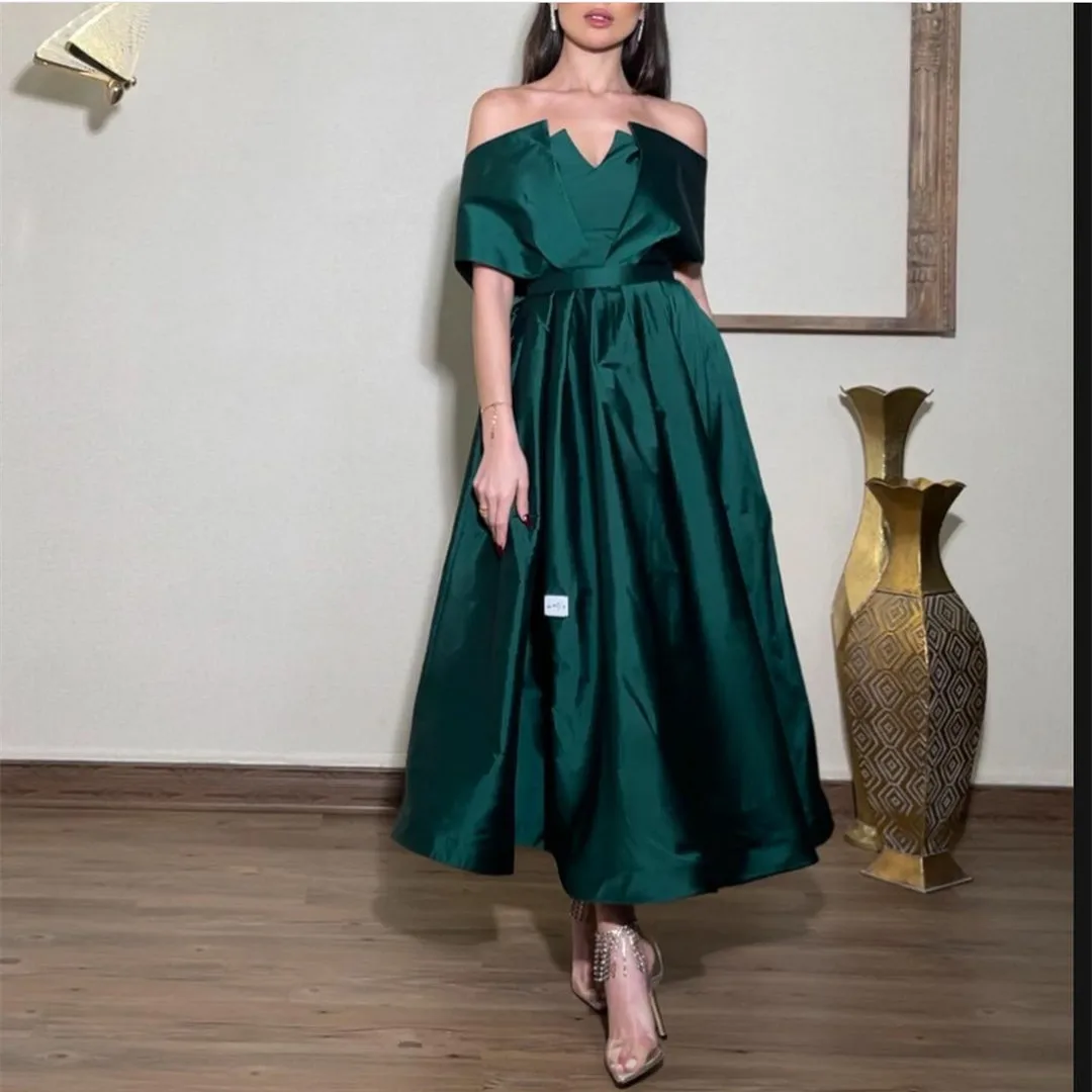 Short Taffeta Green Evening Dresses With Pockets فساتين سهرة A-Line Prom Dress Ankle Length Pleated платье на выпускной платье
Short Taffeta Green Evening Dresses With Pockets فساتين سهرة A-Line Prom Dress Ankle Length Pleated платье на выпускной платье