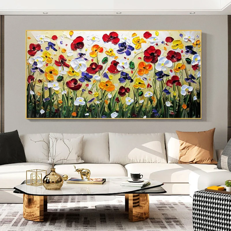 

Abstract Art Flowers Oil Painting on Canvas Nordic Wall Posters and Prints Pictures for Living Room Home Cuadros Decor