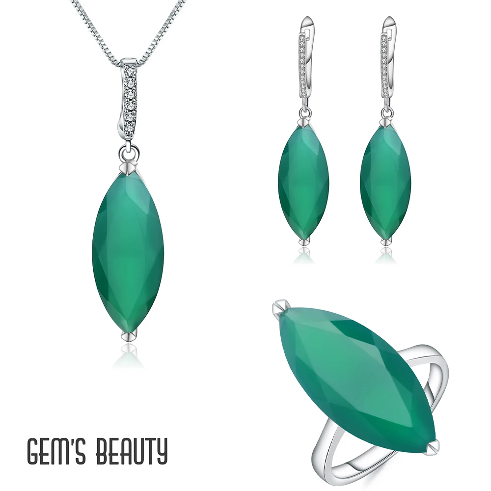 GEM'S BEAUTY 925 sterling silver original certified green agate stone women's jewelry set items with free shipping
GEM'S BEAUTY 925 sterling silver original certified green agate stone women's jewelry set items with free shipping