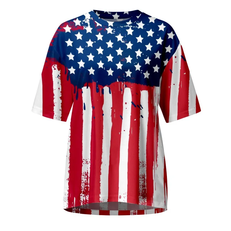 

New 2024 Hot 3d Digital Print Flag Series 2 Pattern Outdoor Fitness Sports Men's Short Sleeve T-shirt New Design Size Xxs-6xl