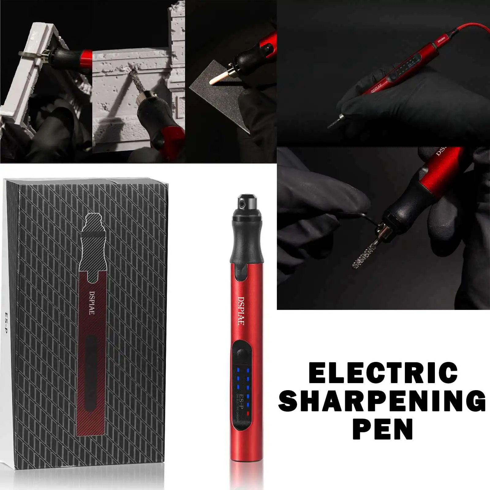 DSPIAE ES-P Portable Electric Sharpening/Sander Pen Power Tool Red Black Pen Type Mini Sander Sharpening Machine Drill Type-C 
DSPIAE ES-P Portable Electric Sharpening/Sander Pen Power Tool Red Black Pen Type Mini Sander Sharpening Machine Drill Type-C
