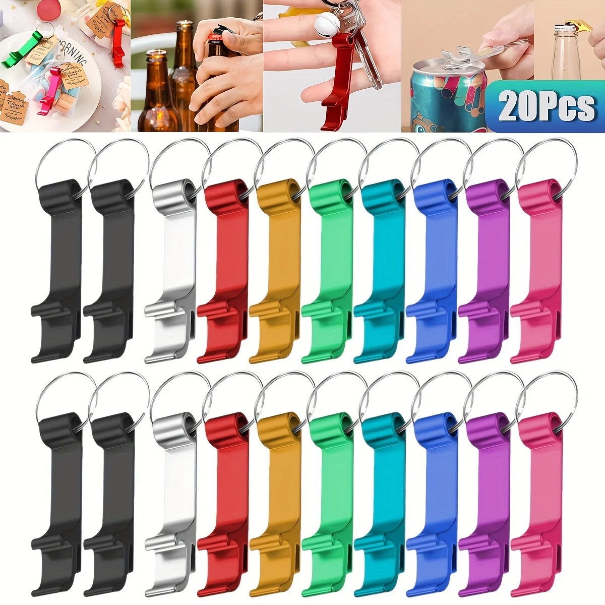 20pcs Colorful Beer Bottle Opener for Wedding Favors Aluminum Bottle Openers Keychain Beverage Bottle Opener for Wedding Gifts
20pcs Colorful Beer Bottle Opener for Wedding Favors Aluminum Bottle Openers Keychain Beverage Bottle Opener for Wedding Gifts