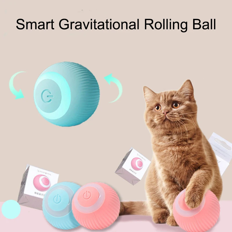 

Умные игрушки для кошек, интерактивные электрические кошачьи мячи, автоматическая вращающаяся игрушка для кошек, тренировочные самодвижущиеся игрушки для котят для игр в помещении