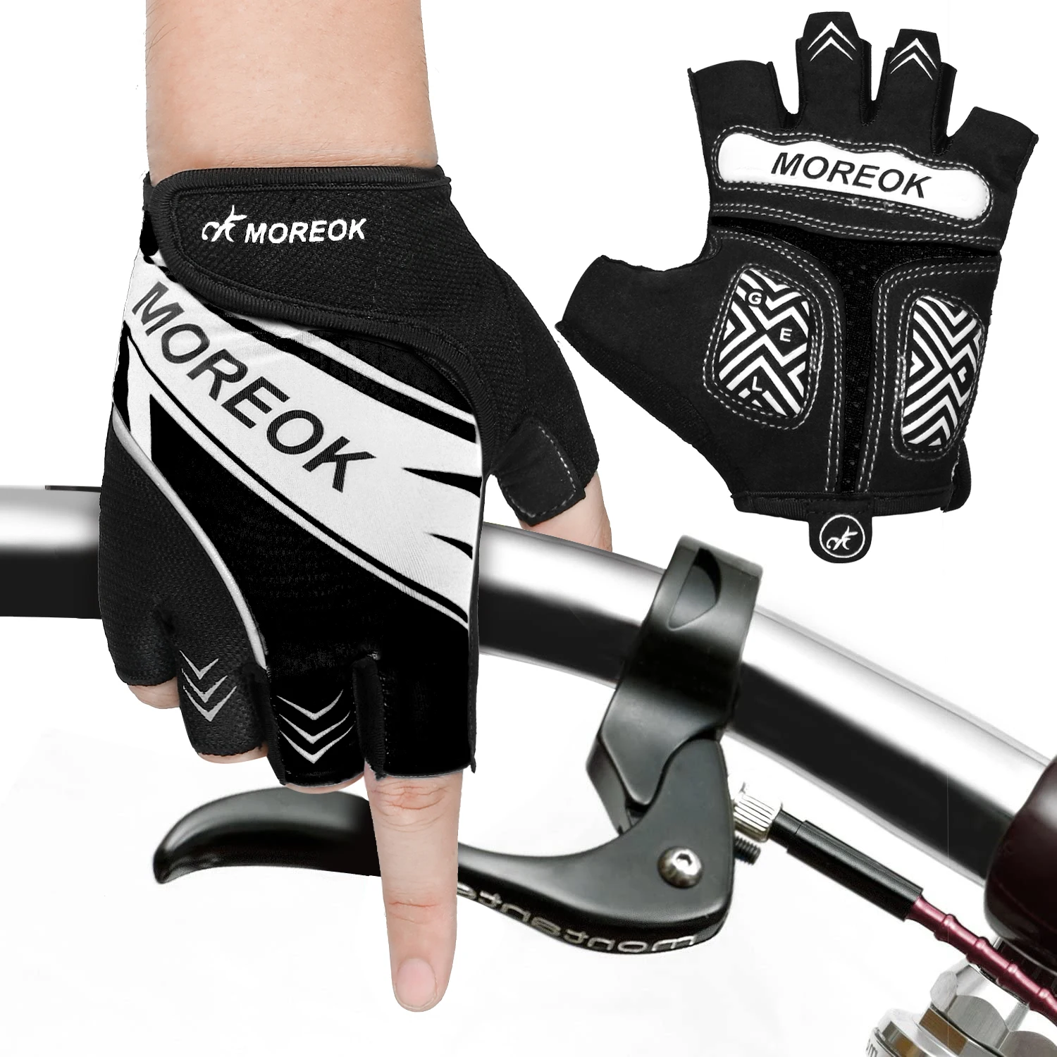 

Cycling Gloves,Half Finger Biking Glove Road Bicycle Gloves Gel Pad Shock-Absorbing Anti-Slip Breathable MTB Gloves Men Women