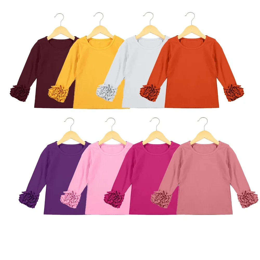 boutique cotton long sleeve baby shirts ruffle casual white autumn t-shirts solid color kids girls tshirts
boutique cotton long sleeve baby shirts ruffle casual white autumn t-shirts solid color kids girls tshirts