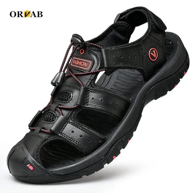 Genuine Leather Sandals Men Soft Comfortable Summer Sandals Open Shoes Non Slip Outdoor Beach Sandal Black Fashion Men's Sandal
Genuine Leather Sandals Men Soft Comfortable Summer Sandals Open Shoes Non Slip Outdoor Beach Sandal Black Fashion Men's Sandal