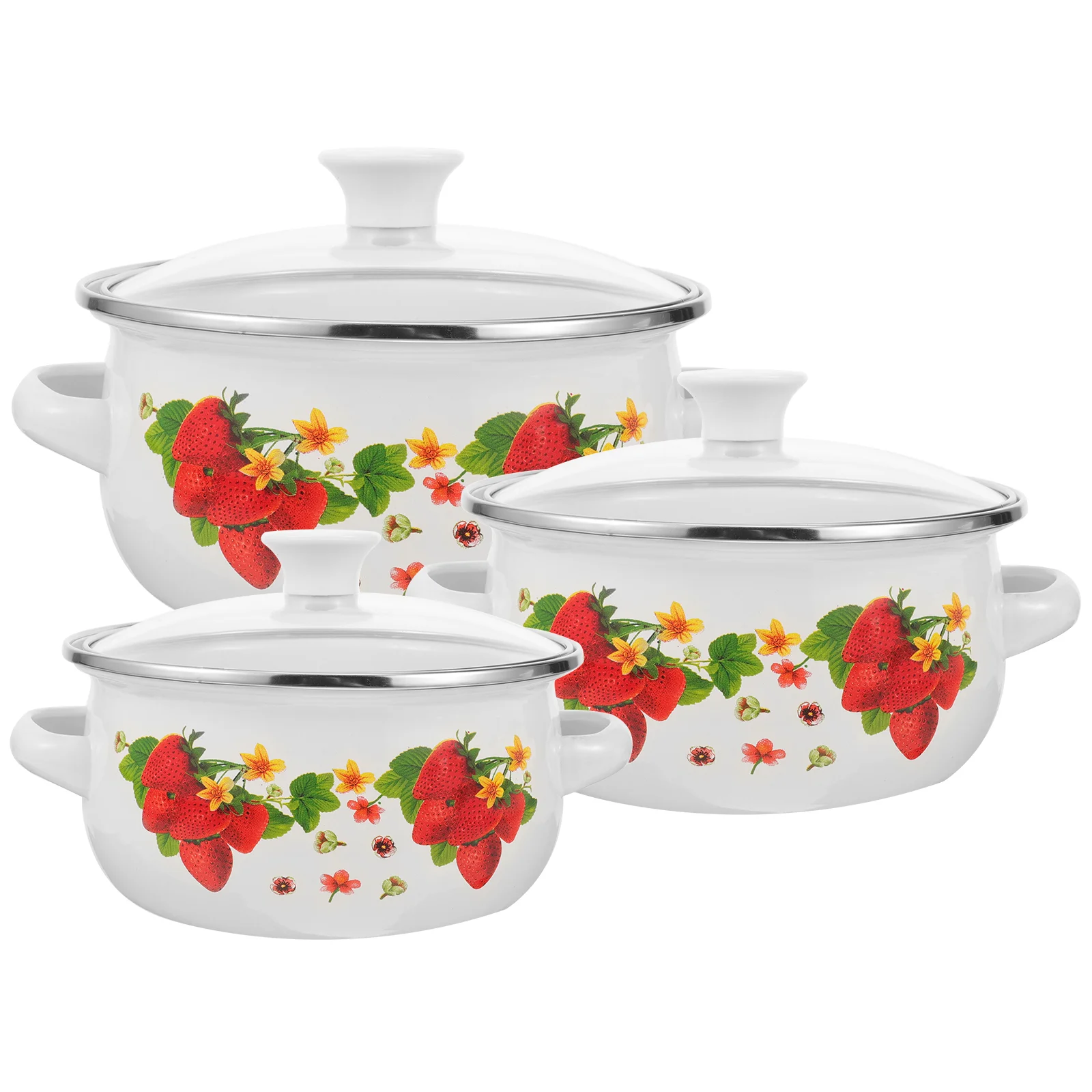 3 Pcs Instant Noodles School Canteen with Rice Heating Pot Soup Pan Kitchen Pots Induction Enamel Small Stackable
3 Pcs Instant Noodles School Canteen with Rice Heating Pot Soup Pan Kitchen Pots Induction Enamel Small Stackable