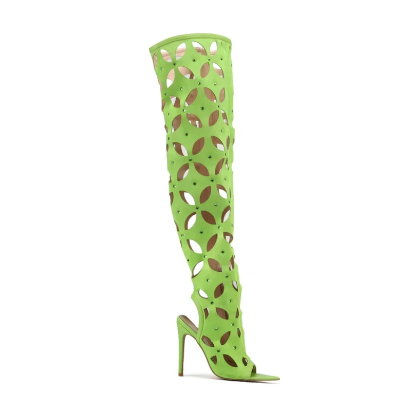 New Pointed Fish Mouth Summer Over Knee Women's Boots Hollow Water Diamond Zipper Long Boots 35-43 Super High Heel Sexy Boots
New Pointed Fish Mouth Summer Over Knee Women's Boots Hollow Water Diamond Zipper Long Boots 35-43 Super High Heel Sexy Boots