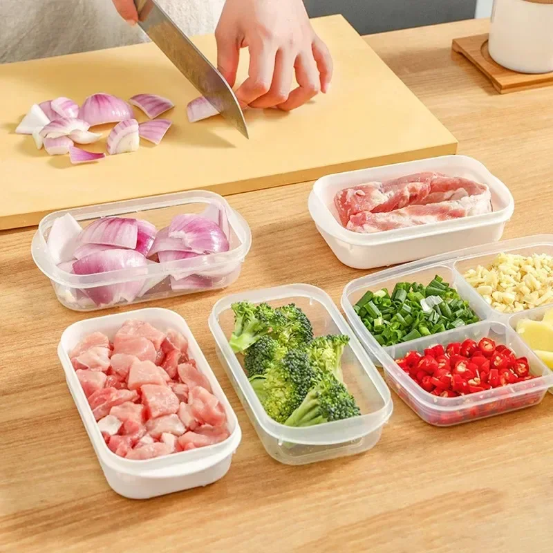 

Food Grade Refrigerator Storage Fruit Vegetable Preservation Dishes Divided Box Kitchen Accessories Frozen Meat Packaging Box