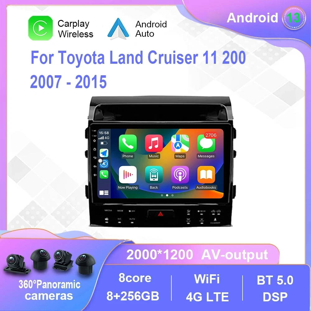 Android 13 Radio For Toyota Land Cruiser 11 200 2007 - 2015 Car Multimedia Player Carplay Touch Screen GPS Navigation
Android 13 Radio For Toyota Land Cruiser 11 200 2007 - 2015 Car Multimedia Player Carplay Touch Screen GPS Navigation