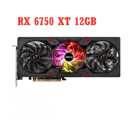 

ASROCK AMD Radeon RX 6750 XT Phantom Gaming D 12GB OC 192-bit 18 Gbps 7nm 6750XT Video Cards GPU Graphic Card DeskTop CPU