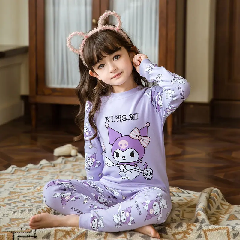 Sanrio Kuromi Children's Pajamas Loungewear Round Neck Suit Long Sleeves Close To The Body Princess Cartoon Kawaii Anime Figure
Sanrio Kuromi Children's Pajamas Loungewear Round Neck Suit Long Sleeves Close To The Body Princess Cartoon Kawaii Anime Figure