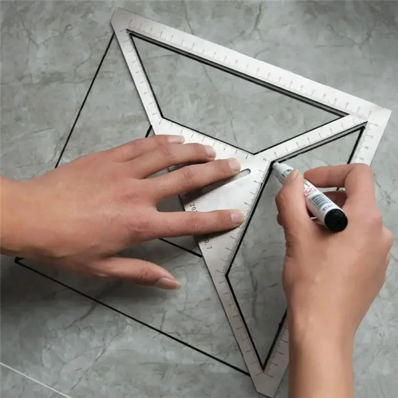 Kitchen tools Multifunctional Floor Drain Ruler Measuring Tools Stainless Steel Tile Triangle Ruler Measuring Tools
Kitchen tools Multifunctional Floor Drain Ruler Measuring Tools Stainless Steel Tile Triangle Ruler Measuring Tools