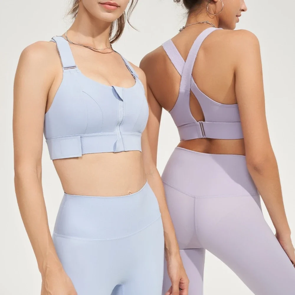 Zip Front Adjustable Sports Bras for Women High Impact Cross Back Wireless Padded Post Surgery Compression Bra
Zip Front Adjustable Sports Bras for Women High Impact Cross Back Wireless Padded Post Surgery Compression Bra