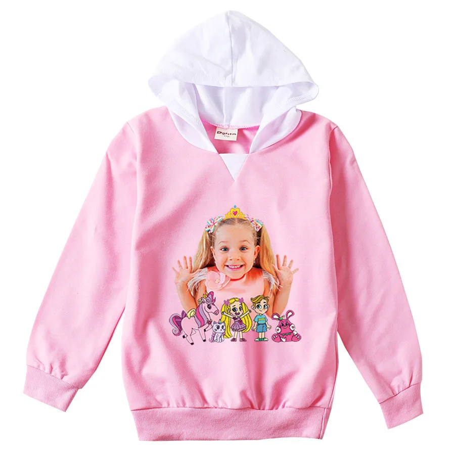 

Cute Diana and Roma Show Clothes Kids Hooded Sweatshirts Baby Girls Casual Long Sleeve Coats Boys Pullovers Outerwear Child Tops